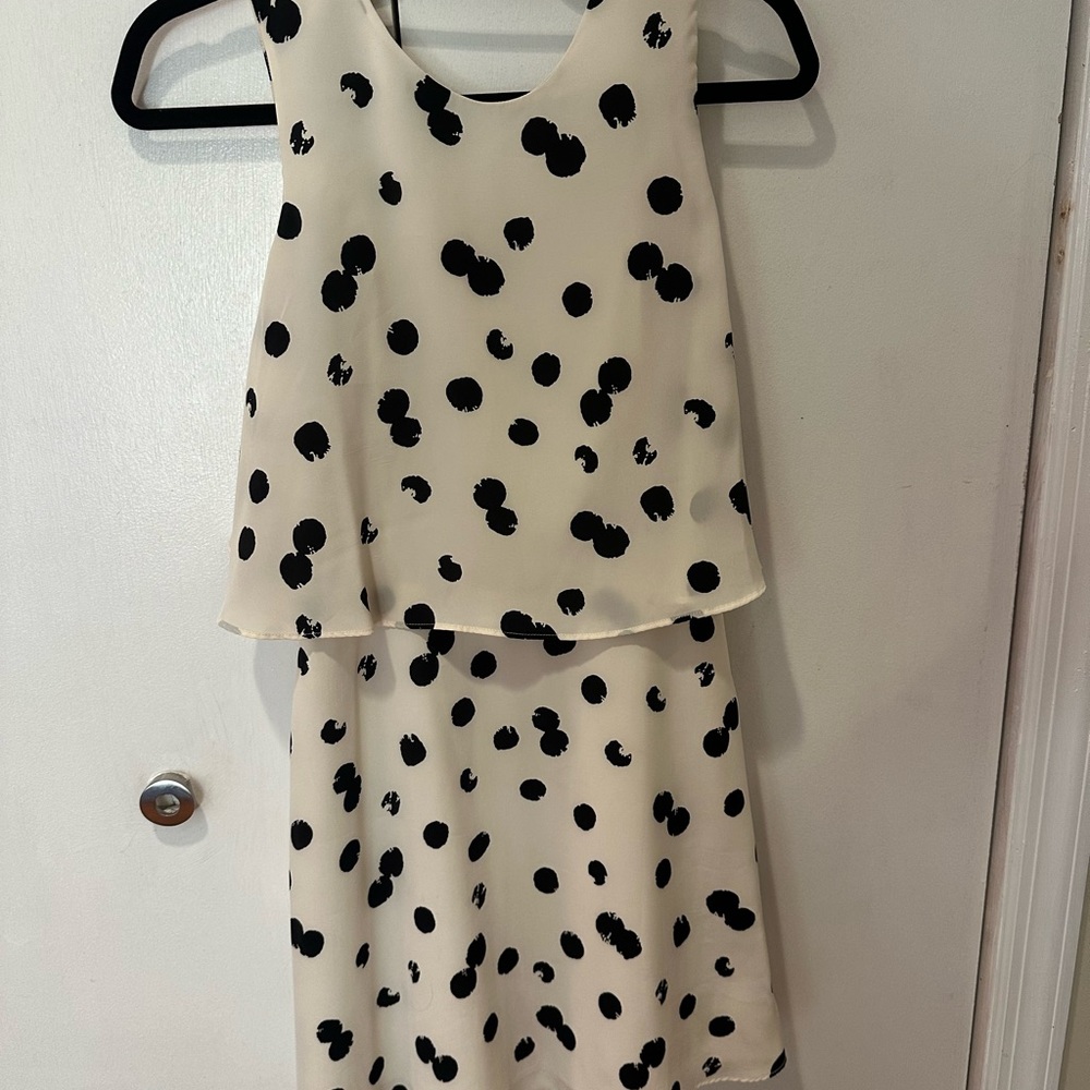 Dolce Vita Black and Cream Polka Dot Dress